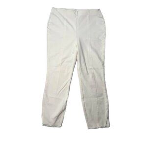 2/$30 Alfani White Stretch Raw Hem Pull On Pants Size 6 #1975